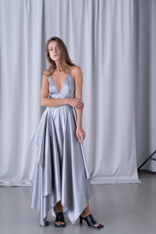 SHARP METALLIC GOWN