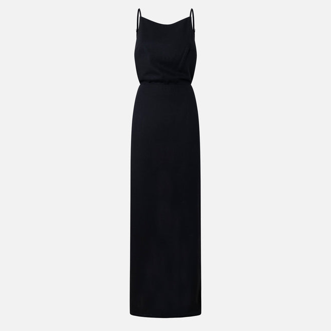 BACKLESS LINEN DRESS