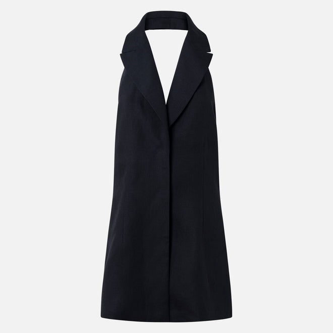 LINEN HALTER VEST