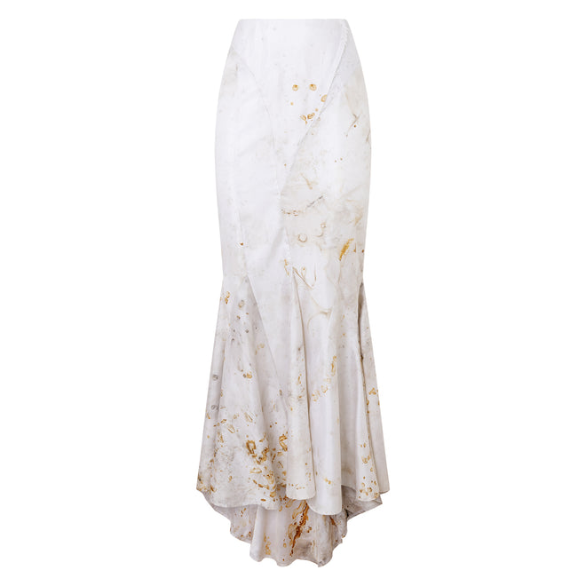 LONG GODET SKIRT - HAND DYED