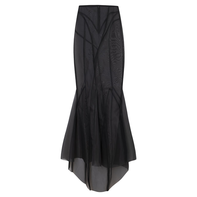 LONG GODET SKIRT