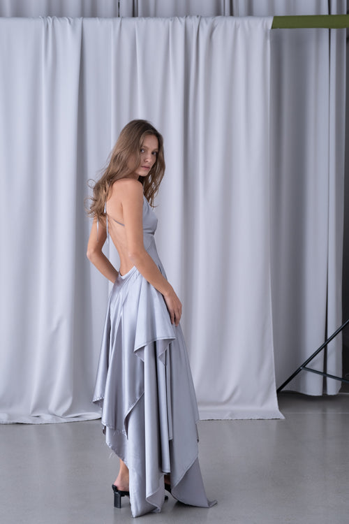 SHARP METALLIC GOWN
