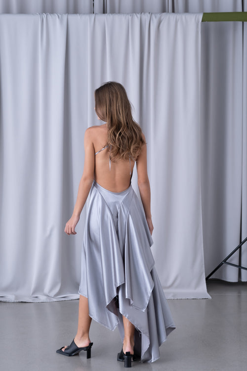 SHARP METALLIC GOWN