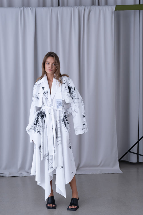 SAINT SHIRT DRESS - HAND PAINTED