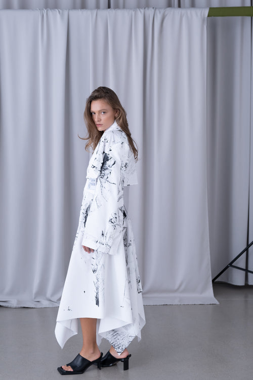 SAINT SHIRT DRESS - HAND PAINTED