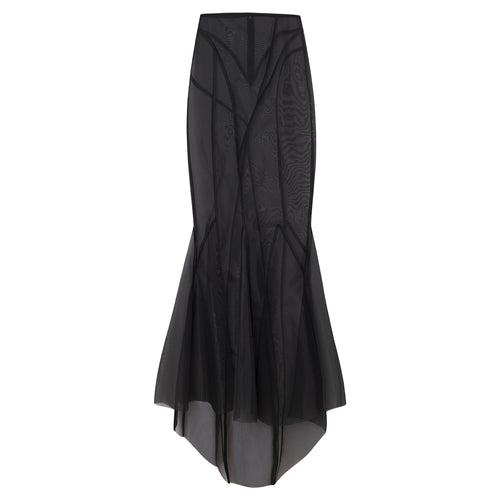 LONG GODET SKIRT