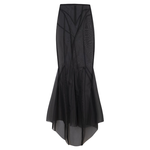 LONG GODET SKIRT