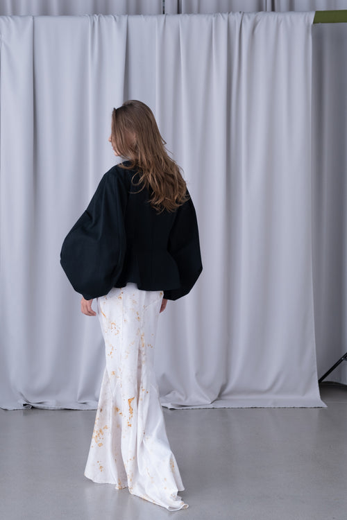 LONG GODET SKIRT - HAND DYED