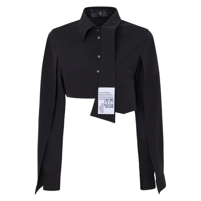 SAINT CROPPED SHIRT - BLACK