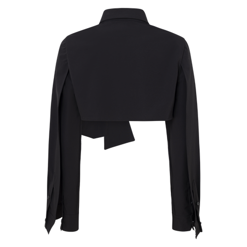 SAINT CROPPED SHIRT - BLACK
