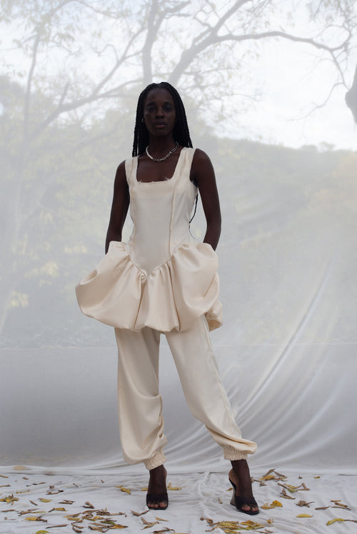 CALLOW BALLET DRESS WHITE SATIN