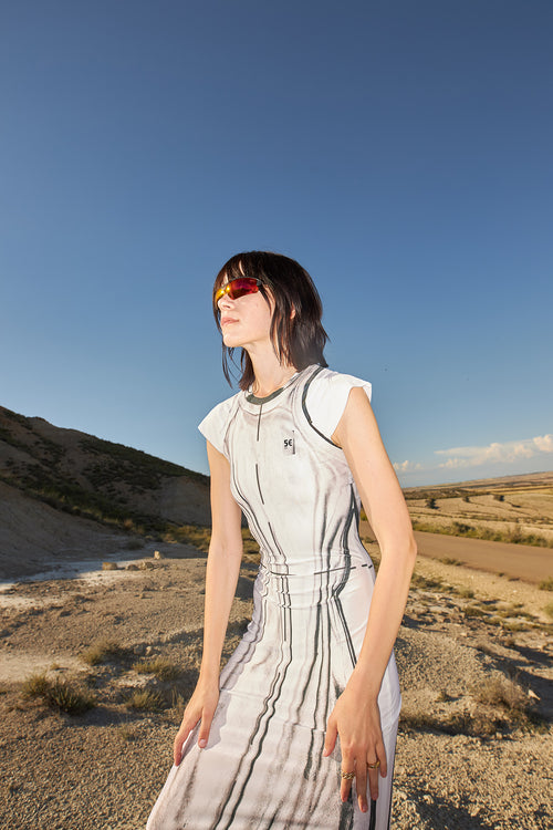 PRINTED BODY DRESS
